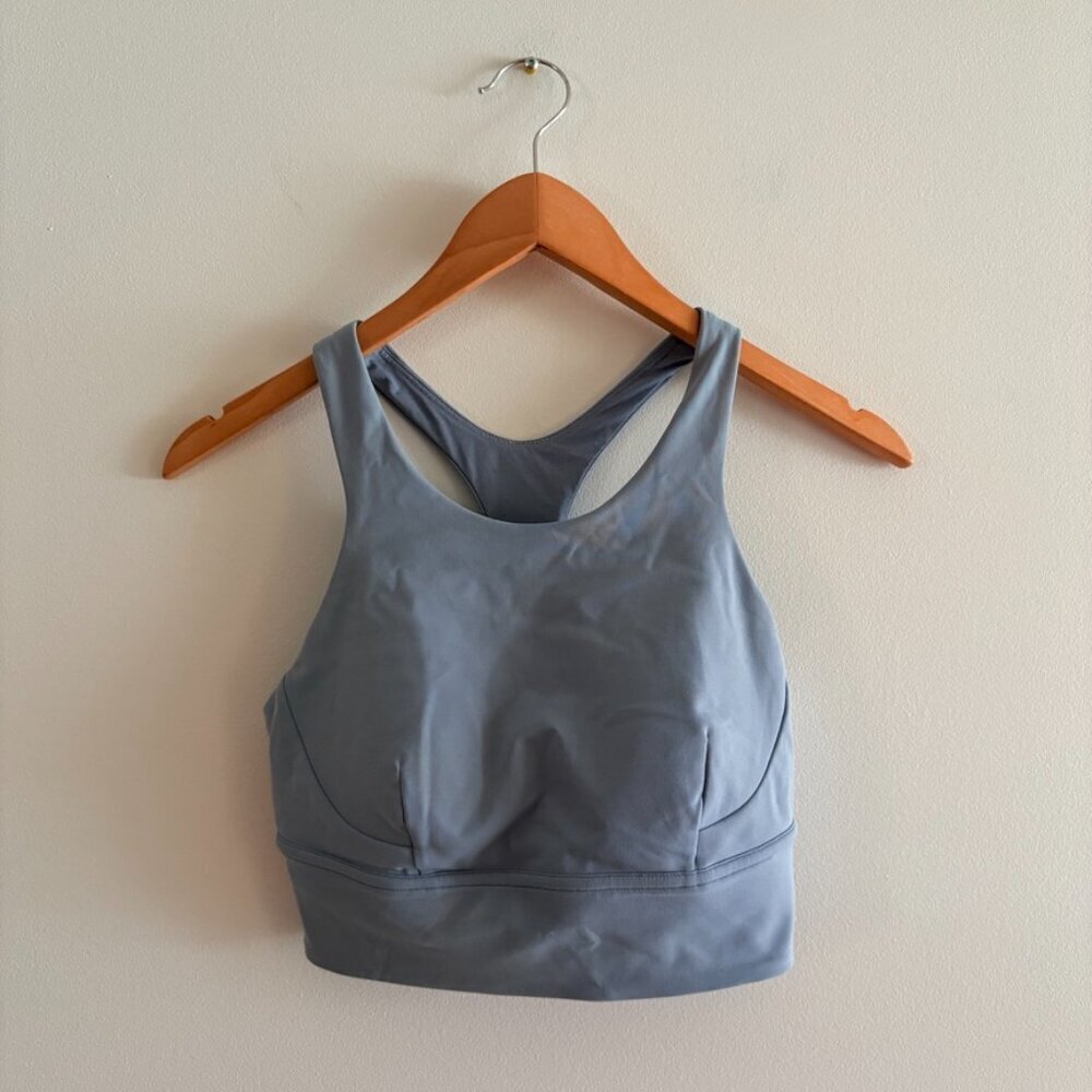 Lululemon Wunder Train Longline Bra *Medium Support, C/D Cup Utility Blue Size 8 - Picture 3 of 5